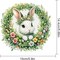 DIY 5D Diamond Painting Hanging Kit – Easter Bunny Wreath Pendant – Floral Diamond Mosaic for Wall, Window & Home Decor – Handmade Gift for Adults